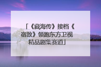 《藏海传》接档《宿敌》领跑东方卫视精品剧集赛道